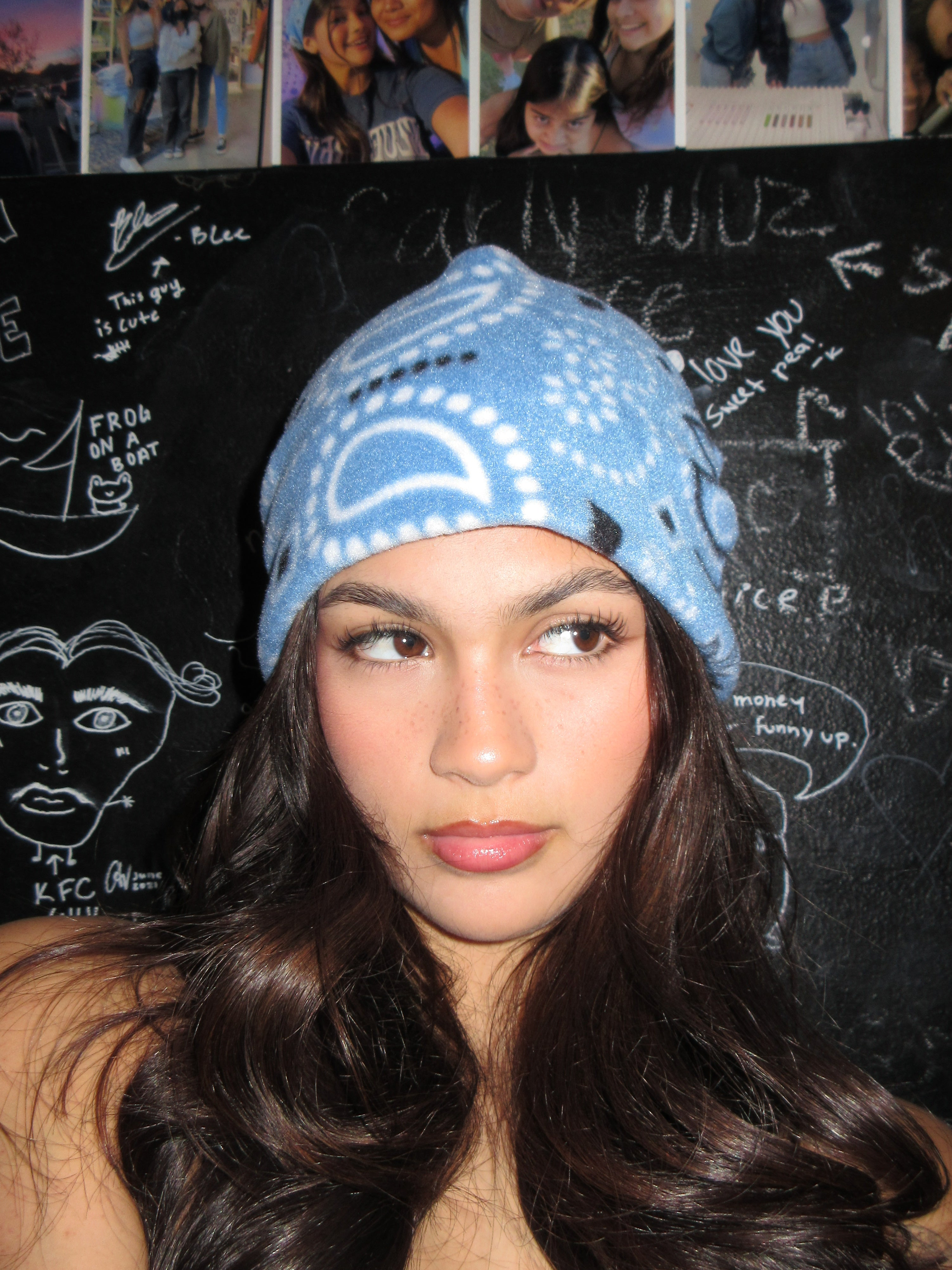 Blue Paisley Beanie