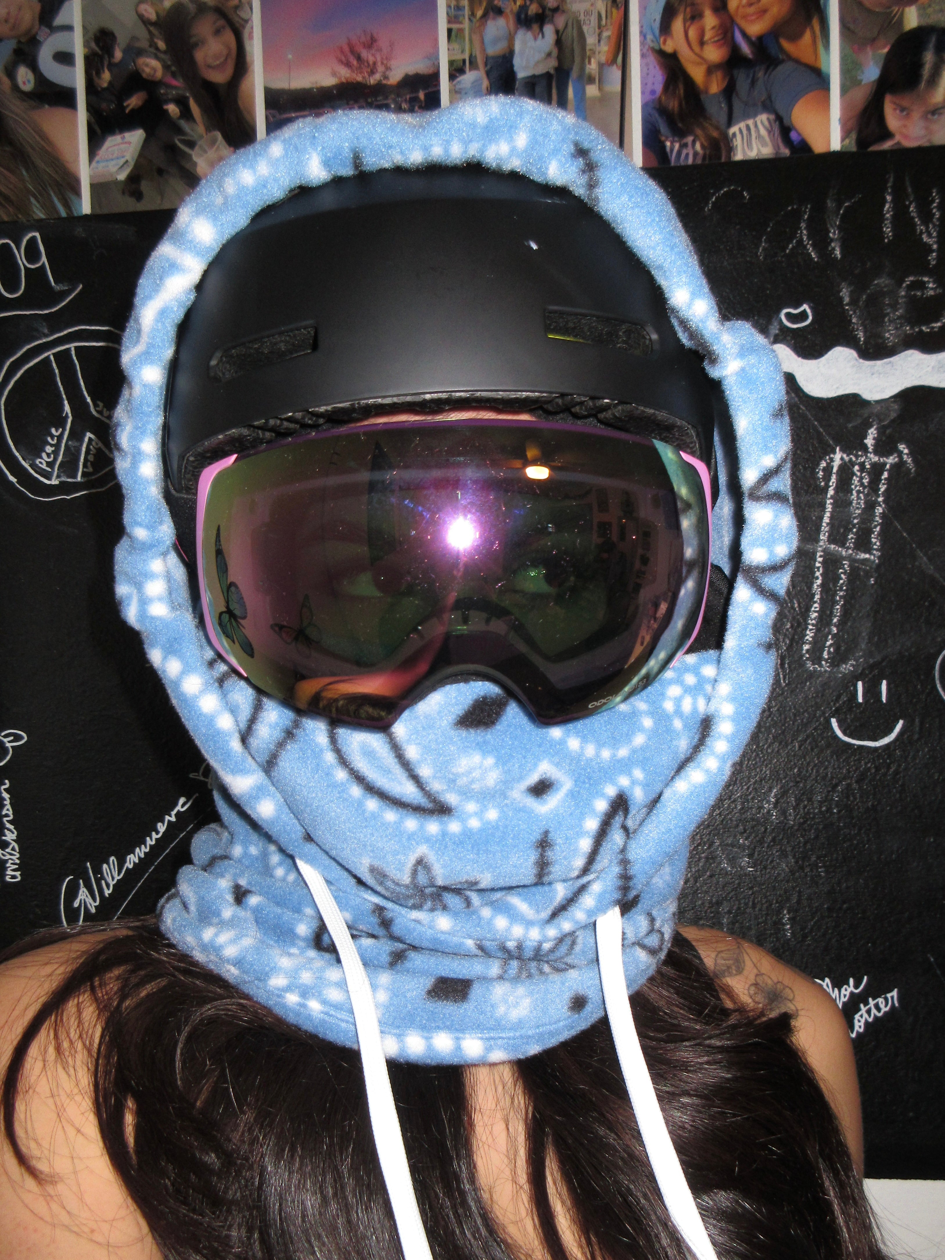 Blue Paisley Balaclava