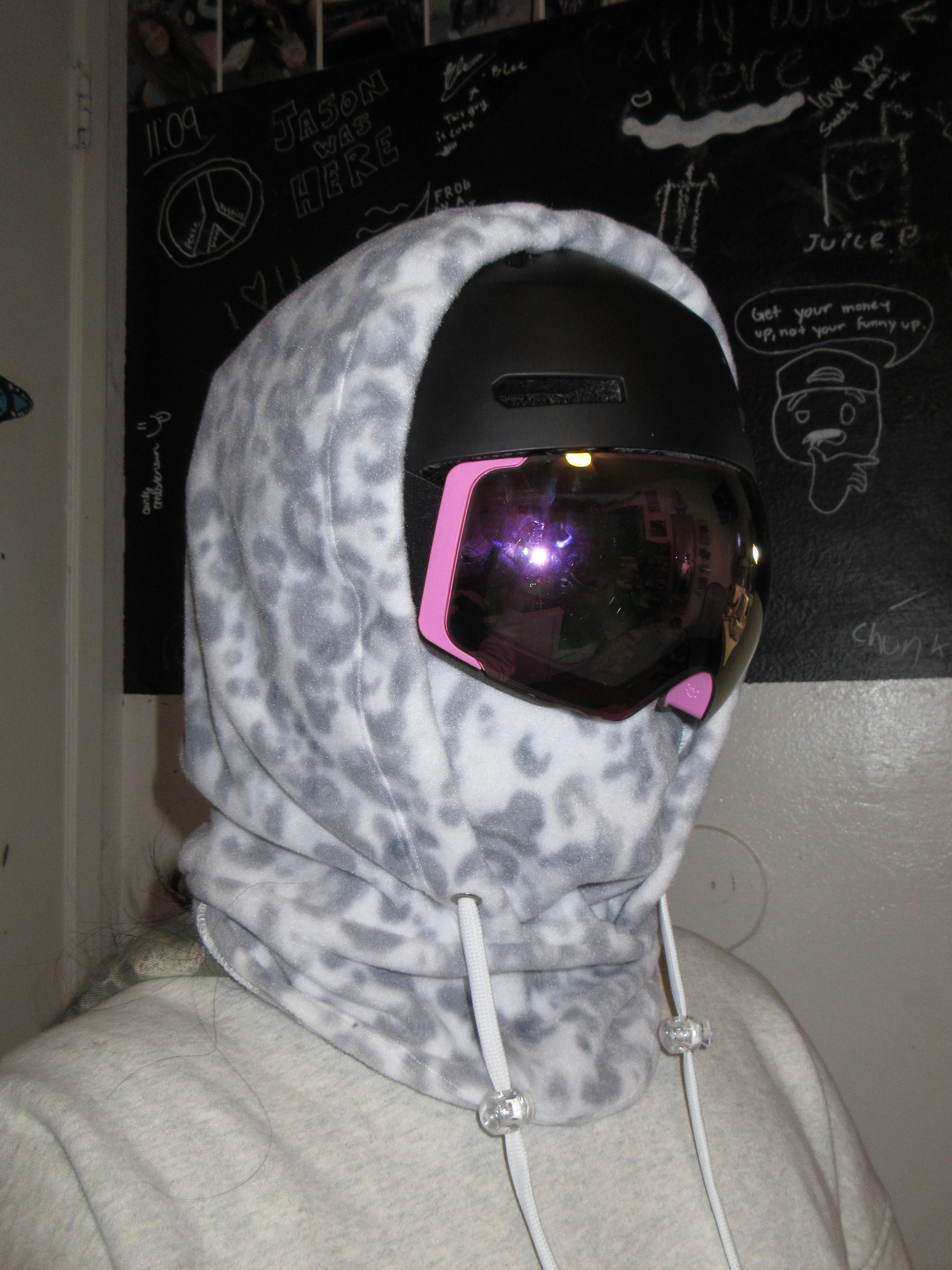 Grey Leopard Balaclava