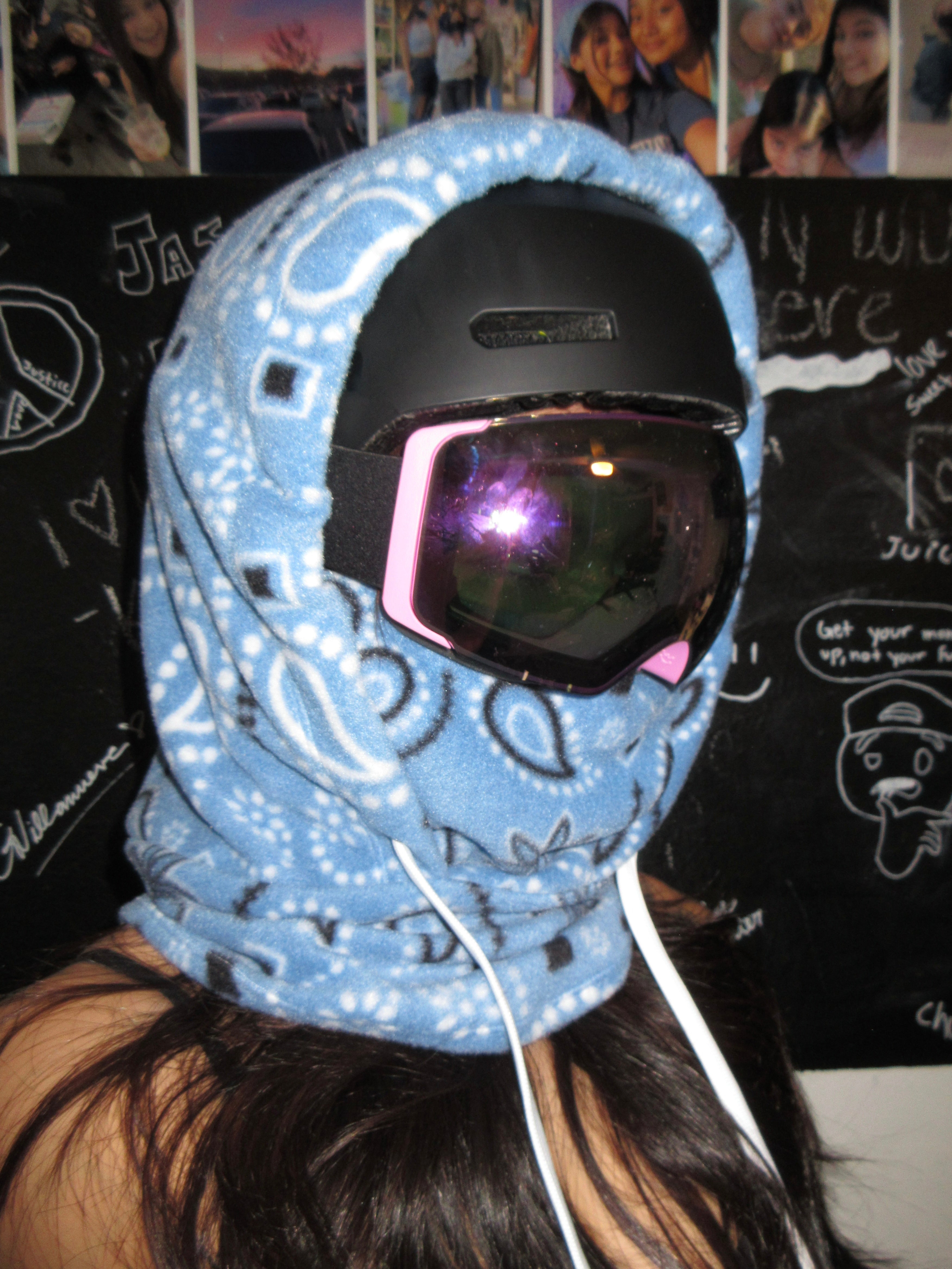 Blue Paisley Balaclava