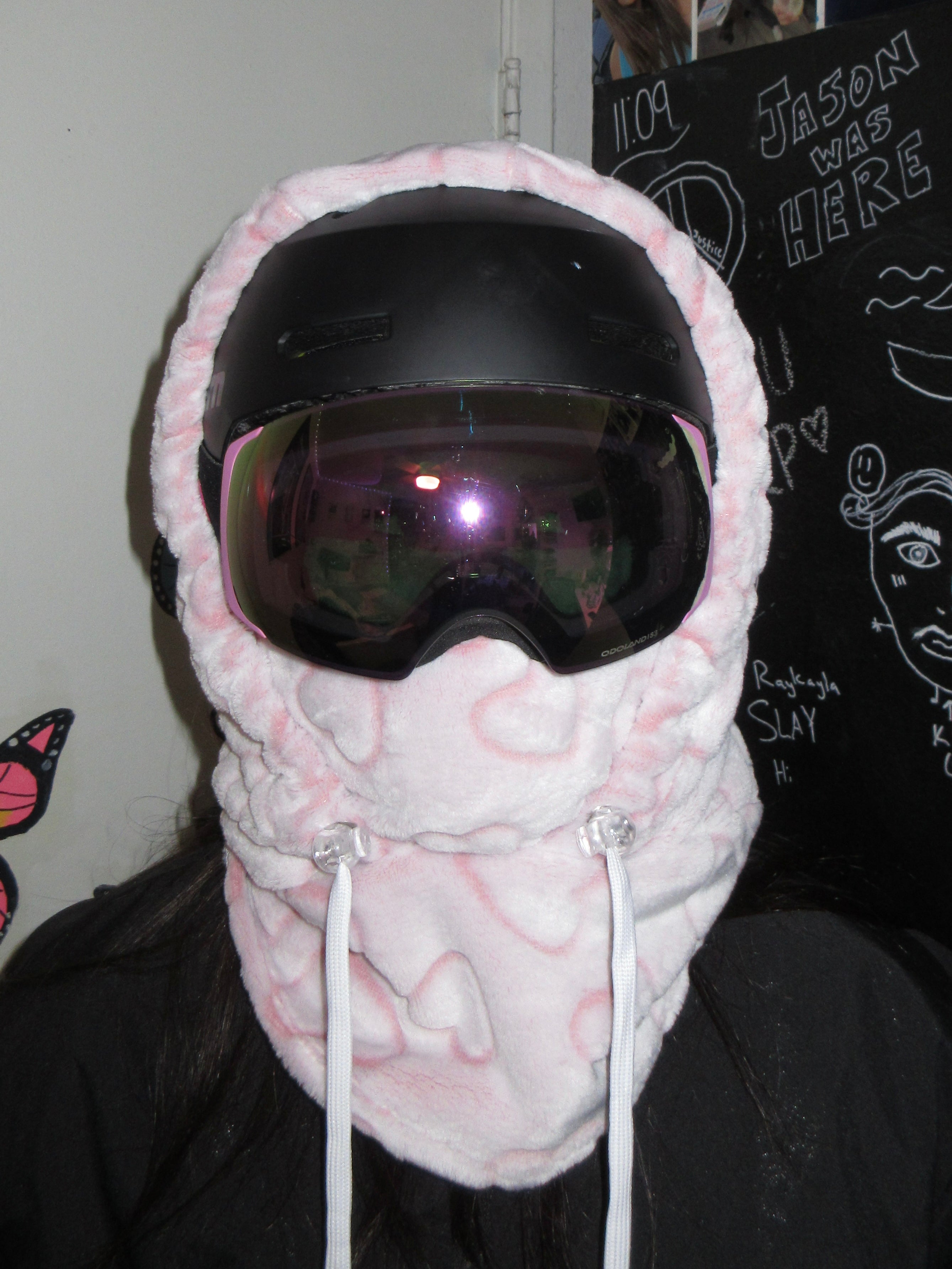Pink Hearts Balaclava