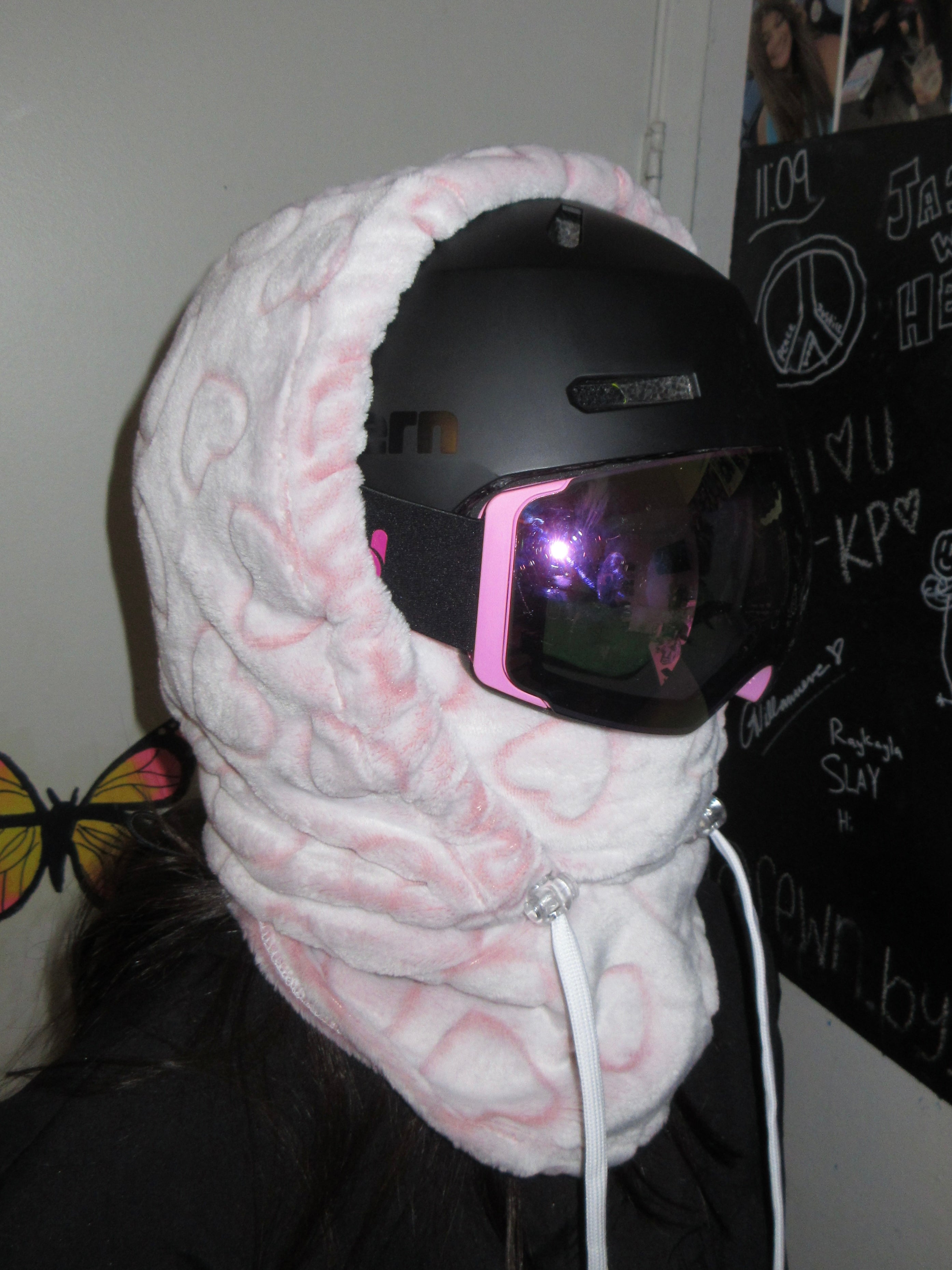 Pink Hearts Balaclava