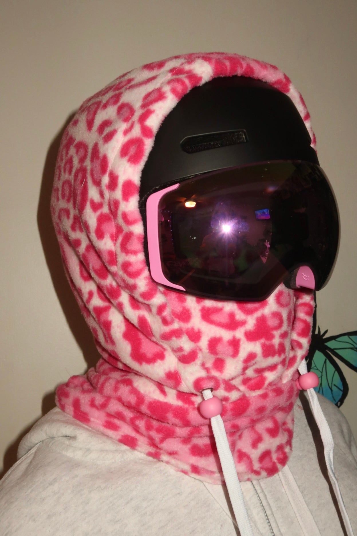 Pink Cheetah Balaclava